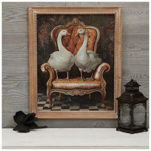 Viral White Geese On Throne Wood Wall Decor Hobby Lobby- out of stock at HL